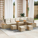 Havesofa Sæt med pude 10 pcs Beige og creme