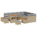 Havesofa Sæt med pude 12 pcs Beige og lys grå