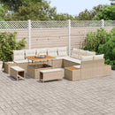 Havesofa Sæt med pude 13 pcs Beige og creme