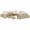 Havesofa Sæt med pude 13 pcs Beige og creme