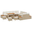 Havesofa Sæt med pude 14 pcs Beige og creme