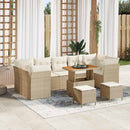 Havesofa Sæt med pude 10 pcs beige og cremefarvet