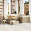 Havesofa Sæt med pude 12 pcs beige og cremefarvet