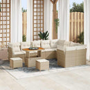 Havesofa Sæt med pude 12 pcs beige og cremefarvet