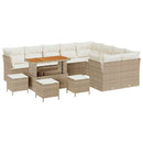 Havesofa Sæt med pude 13 pcs beige og cremefarvet