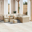 Havesofa Sæt med pude 13 pcs beige og cremefarvet