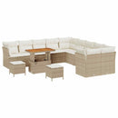 Havesofa Sæt med pude 13 pcs beige og cremefarvet