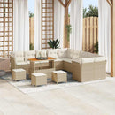 Havesofa Sæt med pude 14 pcs Beige og creme polyrattan