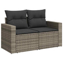 Havesofa Sæt med pude 13 pcs Grå polyrattan