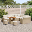 Havesofa Sæt med pude 13 pcs Beige og creme polyrattan