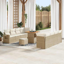 Havesofa Sæt med pude 11 pcs Beige og creme polyrattan