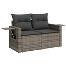 Havesofa Sæt med pude 12 pcs Grå polyrattan