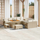 Havesofa Sæt 13 stk. Beige polyrattan
