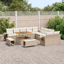 Havesofa Sæt 13 stk. Beige polyrattan