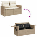 Havesofa Sæt 13 stk. Beige polyrattan