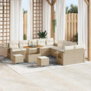 Havesofa Sæt 13 stk. Beige polyrattan