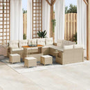 Havesofa Sæt 14 stk. Beige polyrattan
