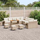 Havesofa Sæt 14 stk. Beige polyrattan
