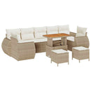 Havesofa Sæt med pude 10 pcs beige og cremefarvet