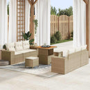 Havesofa Sæt Beige og creme 221 x 204 x 85 cm Poly Rattan