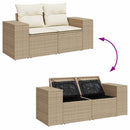 Havesofa Sæt Beige og creme 221 x 204 x 85 cm Poly Rattan