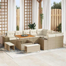Havesofa Sæt med pude med opbevaring 12 pcs Beige og creme