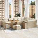 Havesofa Sæt med pude med opbevaring 12 pcs Beige og creme