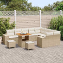 Havesofa Sæt med pude med opbevaring 12 pcs Beige og creme