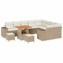 Havesofa Sæt med pude med opbevaring 12 pcs Beige og creme