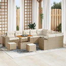 Havesofa Sæt med pude med opbevaring 12 pcs Beige og creme