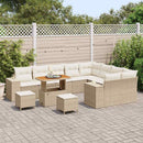Havesofa Sæt med pude med opbevaring 12 pcs Beige og creme