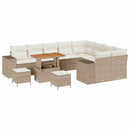 Havesofa Sæt med pude med opbevaring 12 pcs Beige og creme