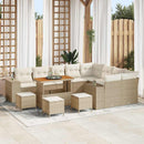 Havesofa Sæt med pude med opbevaring 13 pcs Beige og creme