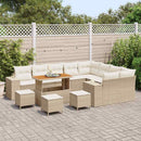 Havesofa Sæt med pude med opbevaring 13 pcs Beige og creme