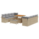 Havesofa Sæt med pude Beige og lys grå 100 x 100 x 71 cm