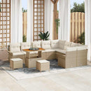 Havesofa Sæt med pude med opbevaring 12 pcs Beige og creme
