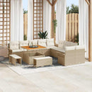 Havesofa Sæt med pude med opbevaring 13 pcs Beige og creme