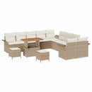 Havesofa Sæt med pude med opbevaring 13 pcs Beige og creme