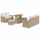 Havesofa Sæt med pude med opbevaring 8 pcs Beige og creme