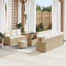 Havesofa Sæt med pude med opbevaring 10 pcs Beige og creme