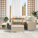 Havesofa Sæt med pude med opbevaring 8 pcs Beige og creme