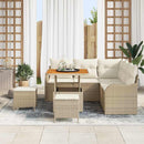 Havesofa Sæt med pude med opbevaring 8 pcs Beige og creme