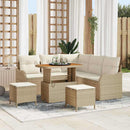 Havesofa Sæt med pude med opbevaring 8 pcs Beige og creme