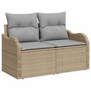 Havesofa Sæt med pude med opbevaring 8 pcs Beige og lys grå