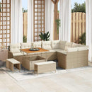 Havesofa Sæt med pude med opbevaring 12 pcs Beige og creme