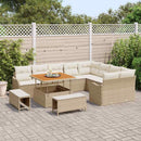 Havesofa Sæt med pude med opbevaring 12 pcs Beige og creme