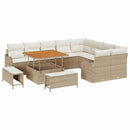 Havesofa Sæt med pude med opbevaring 12 pcs Beige og creme