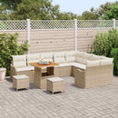 Havesofa Sæt med pude med opbevaring 12 pcs Beige og creme
