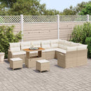 Havesofa Sæt med pude med opbevaring 12 pcs Beige og creme