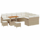 Havesofa Sæt med pude med opbevaring 12 pcs Beige og creme